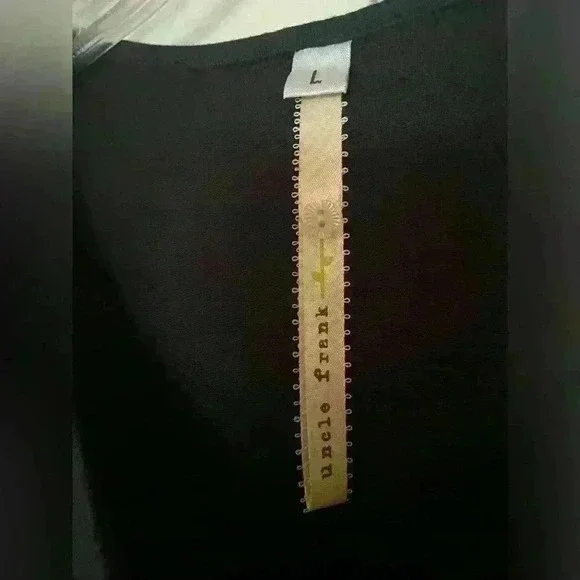 ANTHROPOLOGY Uncle Frank Black and White Crochet Front Mini Dress Size Large - Picture 3 of 4